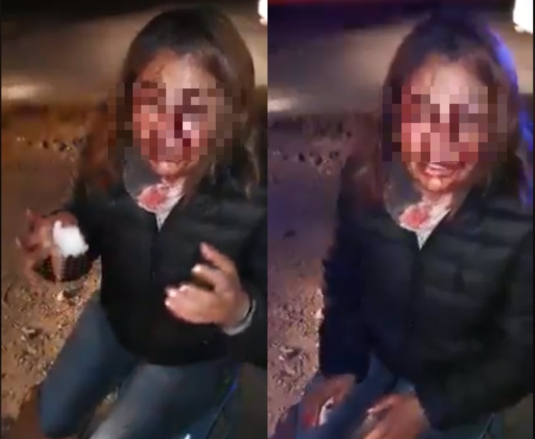 Después de quitarse de encima a su agresor, la víctima descendió rápidamente del vehículo, pero cayó al suelo, y sintió miedo de que el conductor la siguiera (Foto: captura de pantalla video Facebook)