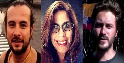 (De izq. a der.) Leonardo Muñoz, Maurén Barriga y Gonzalo Domínguez Loeada los periodistas detenidos