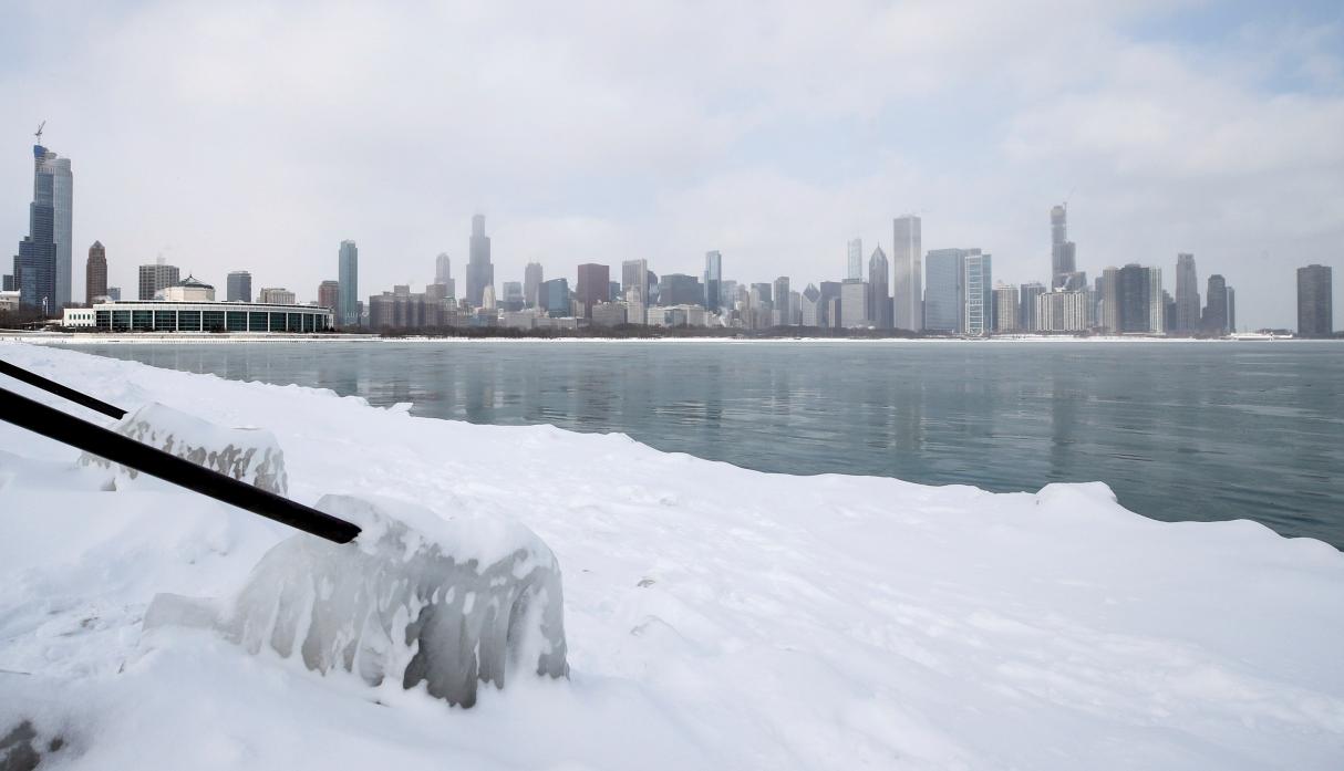 Ola de frío ártico en Estados Unidos: helada brutal congela Chicago. Foto: EFE