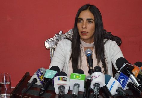 La presidenta de Diputados, Gabriela Montaño, en conferencia de prensa. Foto:Diputados