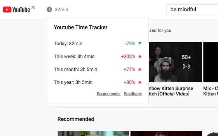 YouTube Time Tracker