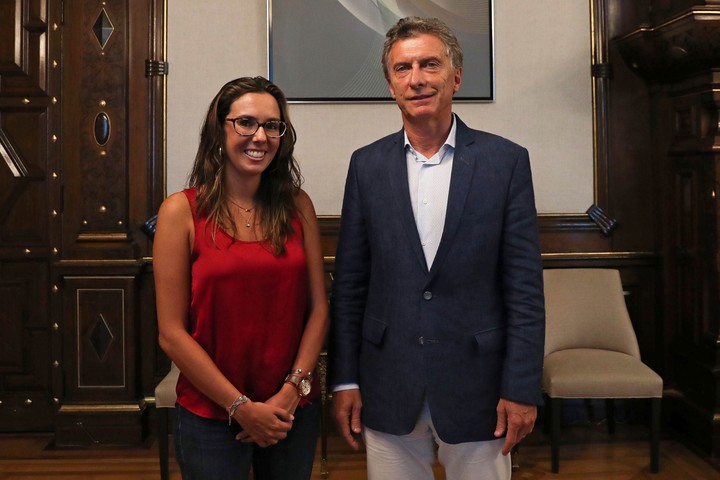 El presidente Mauricio Macri recibió en la Casa Rosada a Elisa Trotta, la representante enviada a Buenos Aires por el presidente encargado de Venezuela, Juan Guaidó.Fotógrafo:Presidencia Presidencia