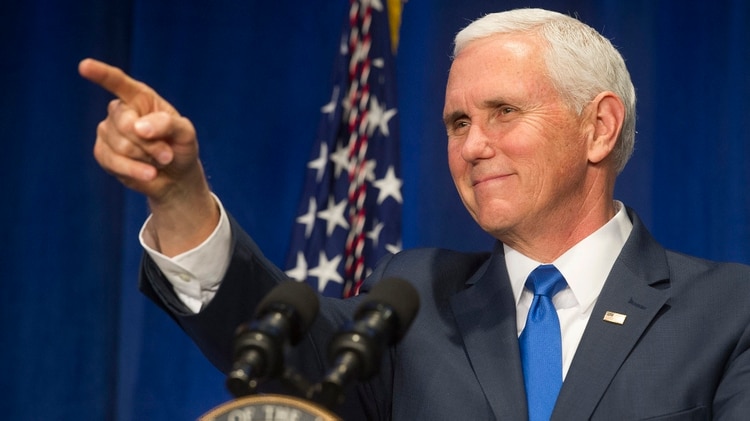 Vice President Mike Pence speaks at the 2019 March for Life dinner in Washington, Friday, Jan. 18, 2019. (AP Photo/Cliff Owen)