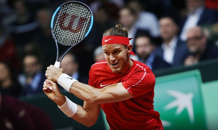 Nicolás Jarry fue vital para la victoria de Chile ante Austria en Salzburgo (@CopaDavis)