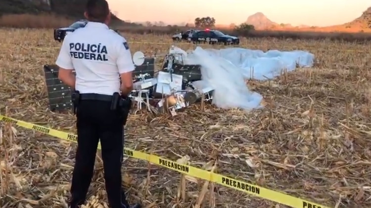 Un globo estratosférico cayó en campos ejidales de Morelos(Foto: Facebook Morelos Digital)