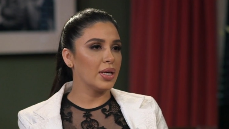 Emma Coronel durante la entrevista que concedió a Telemundo (Foto: Especial)