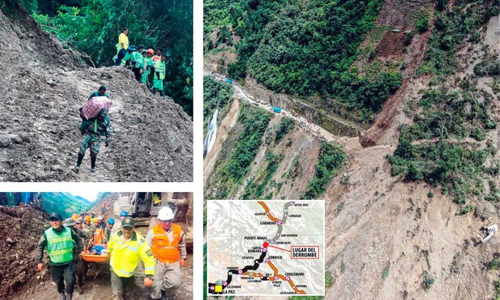 DESLIZAMIENTO COBRÓ 15 VIDAS. TAREAS DE RESCATE EFECTUADAS AYER EN EL SECTOR DEL DERRUMBE.