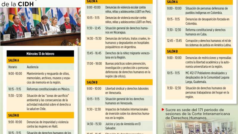 CIDH tendrá 25 audiencias y plataformas alistan vigilias