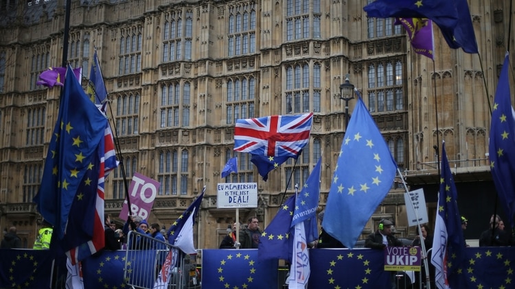 Manifestaciones contra el Brexit (AFP)