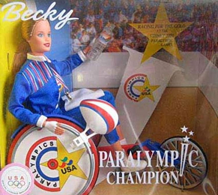 Becky, la campeona paralímpica, una muñeca lanzada en los años 90