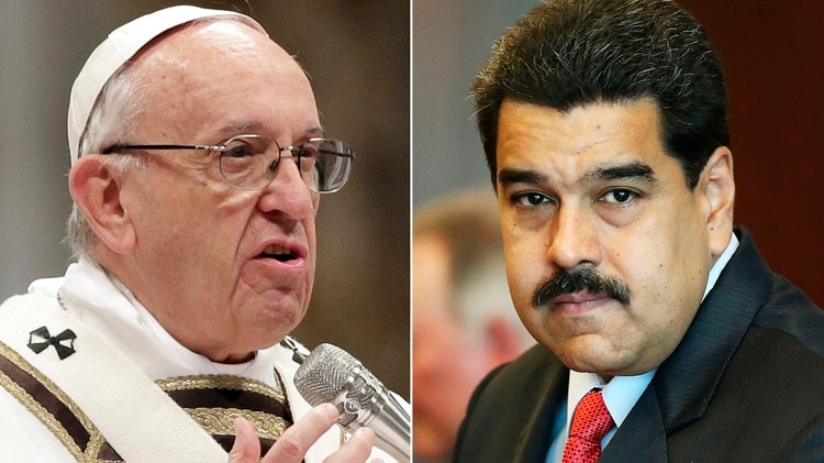El papa Francisco y Nicolás Maduro