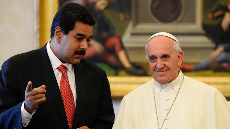 Nicolás Maduro en el Vaticano junto al papa Francisco, en octubre de 2016