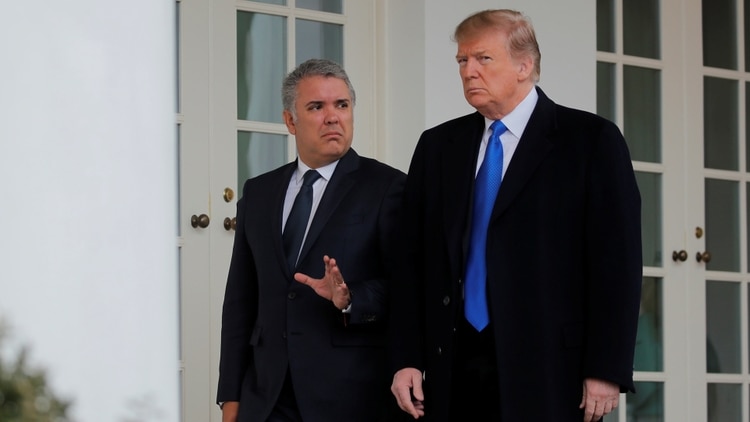 El presidente de Estados Unidos recibió al presidente de Colombia Iván Duque en la Casa Blanca (Reuters)