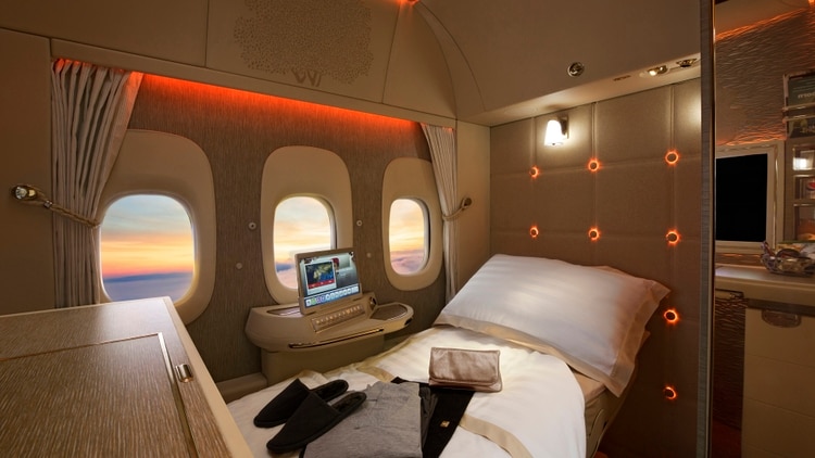 La lujosa primera clase del A380 de Emirates