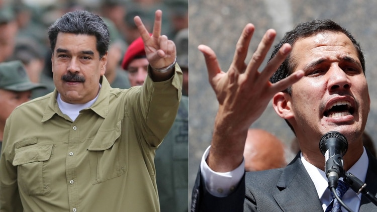 Nicolás Maduro y Juan Guaidó (Reuters)