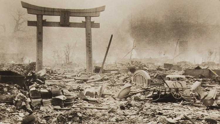 Una imagen de la destrucción de Nagasaki