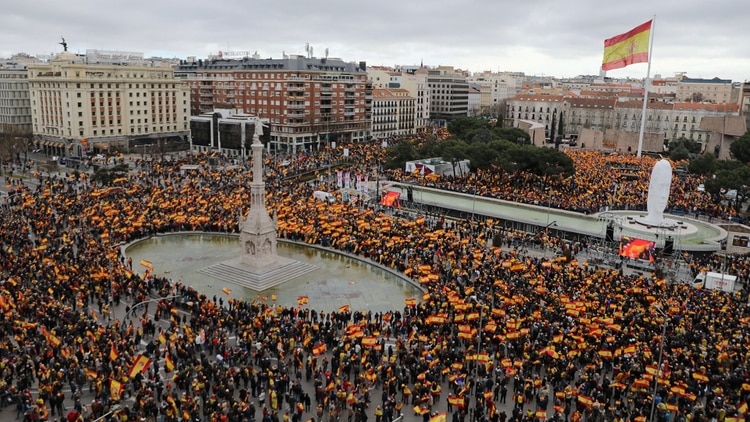 La masiva marcha del nacionalismo el domingo en Madrid (Reuters)