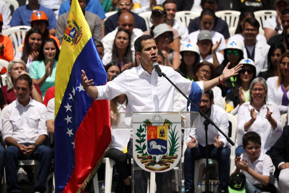 Juan Guaidó, durante el evento en Caracas