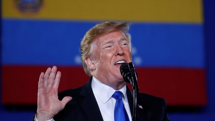 El presidente de los EEUU, Donald Trump, habló ante la comunidad venezolana en Miami (Reuters)