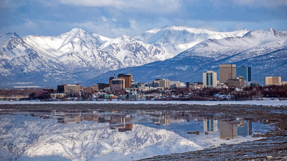 Foto: Una preciosa vista del horizonte de Anchorage, en Alaska. (iStock)