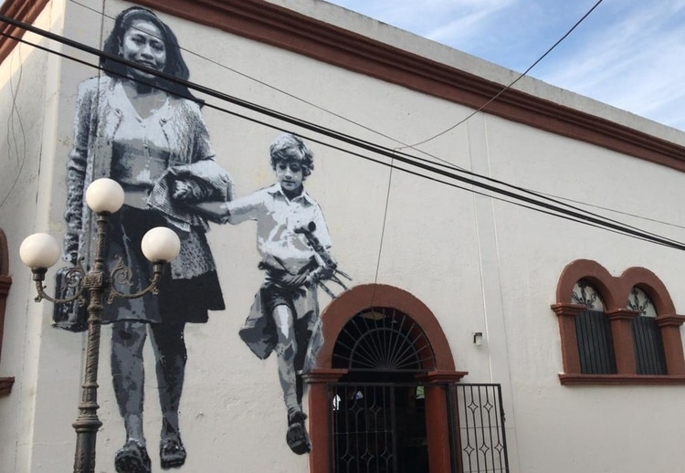 El mural que engalana Tlaxiaco (Foto: Twitter)