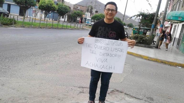 El dirigente de Achacachi en Perú. | ANF