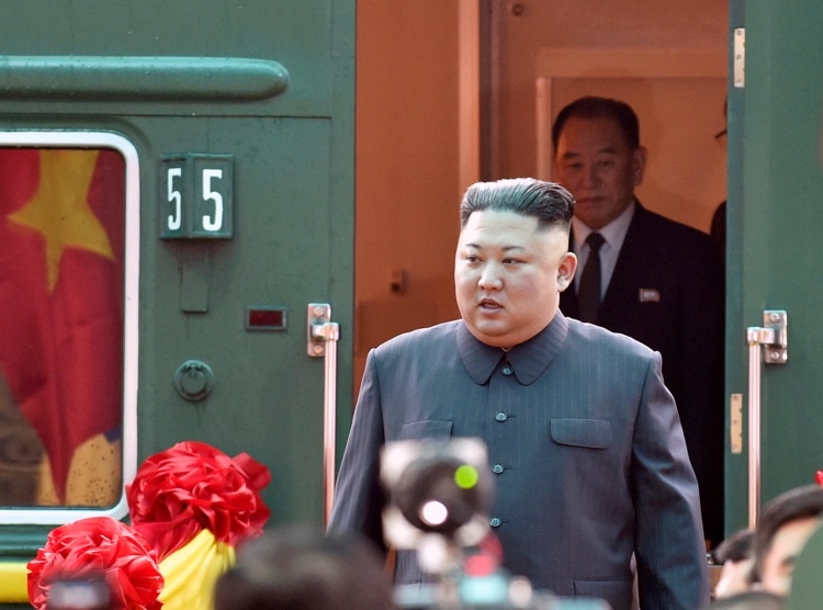 La llegada de Kim Jong-un a Vietnam (REUTERS/Stringer)