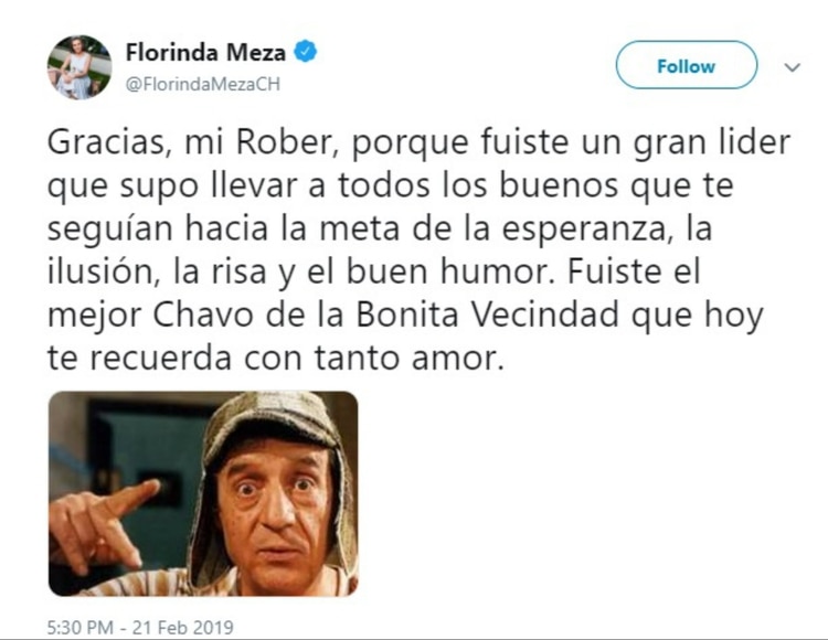 El mensaje de Florinda con motivo del cumpleaños de “Chespirito”