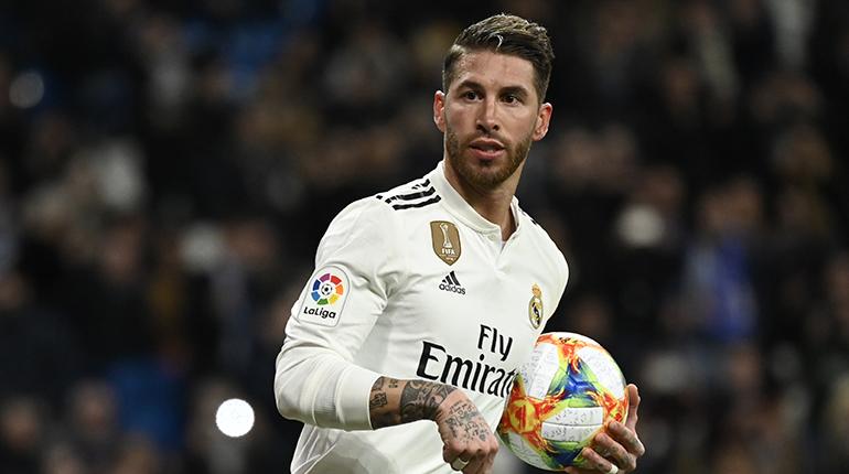 Sergio Ramos durante un encuentro con Real Madrid. | Foto archivo | AFP