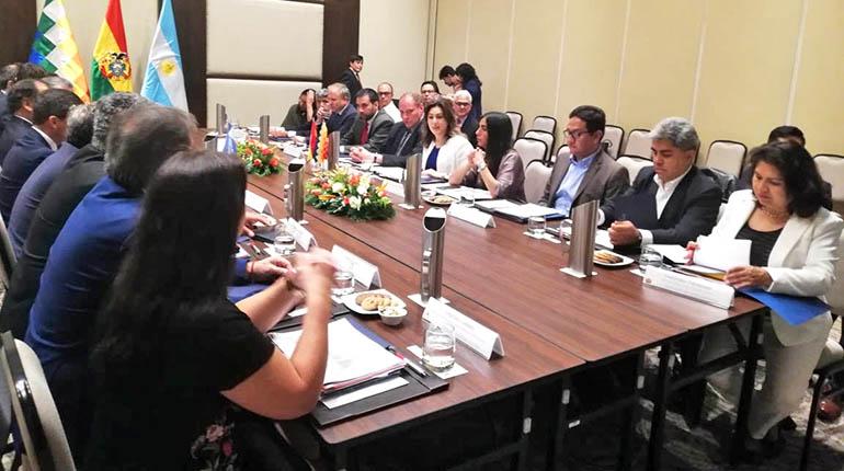 La reunión bilateral entre Bolivia y Argentina, el pasado lunes, en Santa Cruz. | ABI
