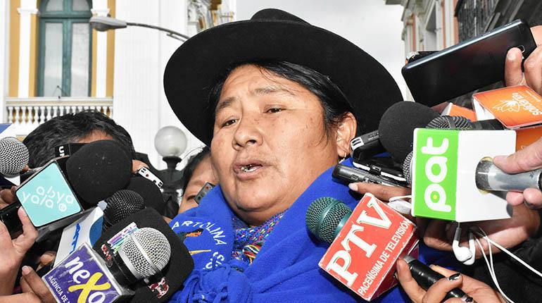 La dirigente del MAS, Segundina Flores. | ABI