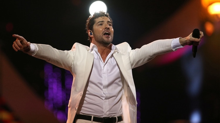 David Bisbal se presentó este martes en Viña del Mar (Photo by CLAUDIO REYES / AFP)