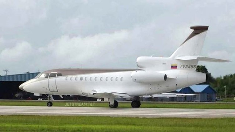 Avión Falcon 900EXE, matrícula YV-2486, propiedad de PDVSA