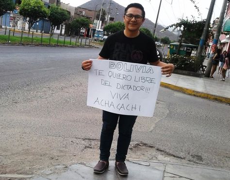 Elsner Larrazabal, refugiado en Perú.