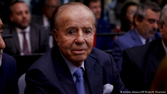 Argentinien Prozess um Anschlag auf Jüdisches Zentrum in Buenos Aires Carlos Menem (picture-alliance/AP Photo/N. Pisarenko)