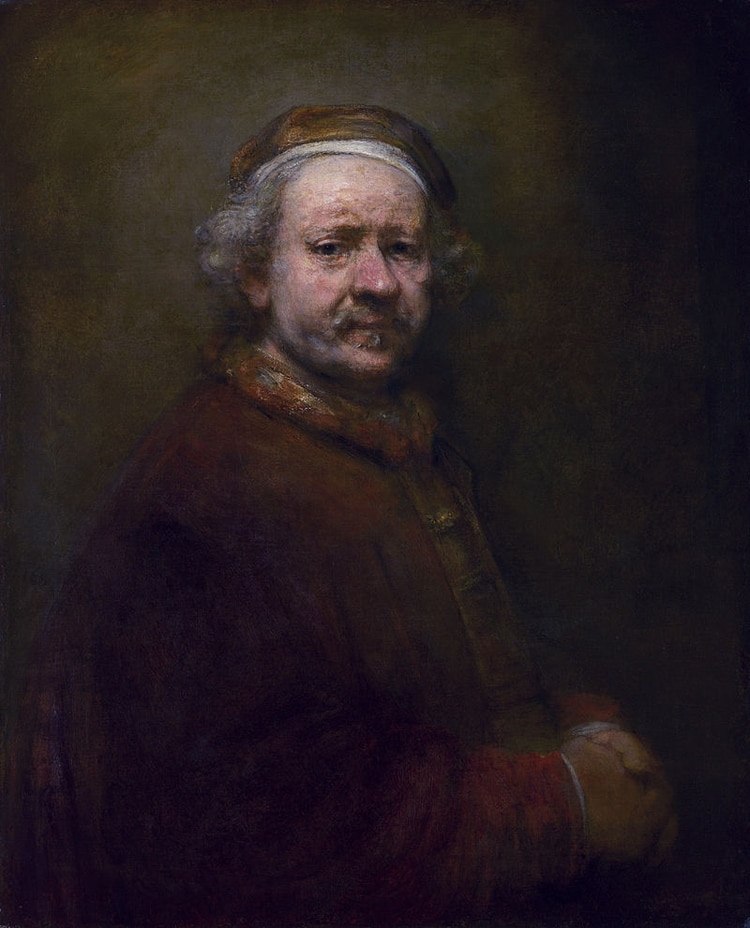 Rembrandt a los 63 años, en un autorretrato de 1669 (National Gallery, Londres)