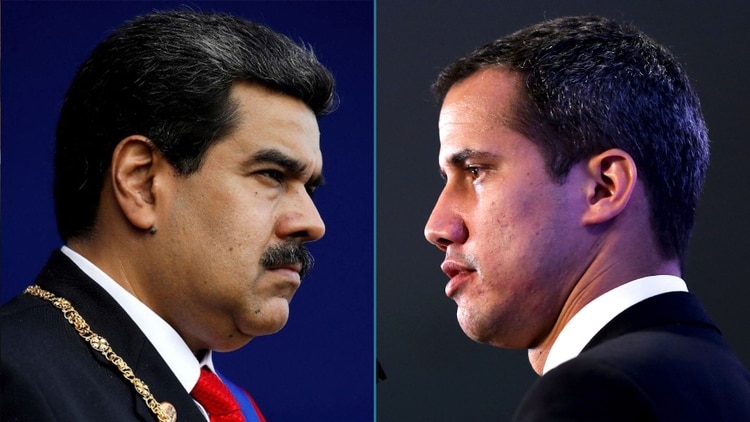 Nicolás Maduro y Juan Guaidó