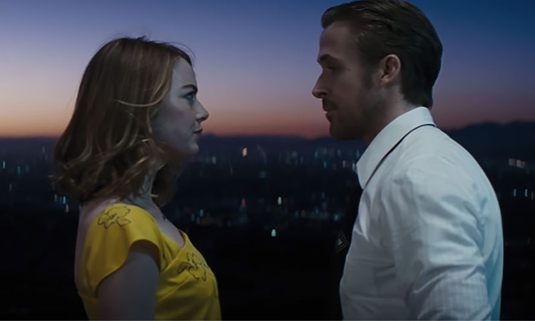 Emma Stone y Ryan Gosling en La ciudad de las estrellas