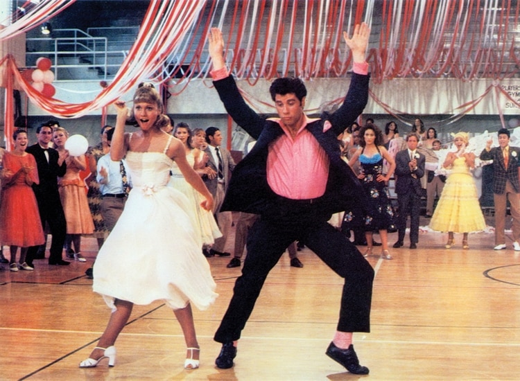 Olivia Newton-John y John Travolta en Grease