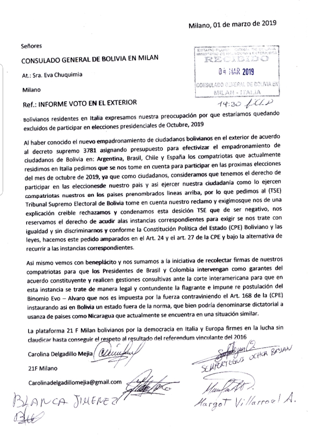 Residentes bolivianos en Milán y Londres temen que el TSE los excluya ...
