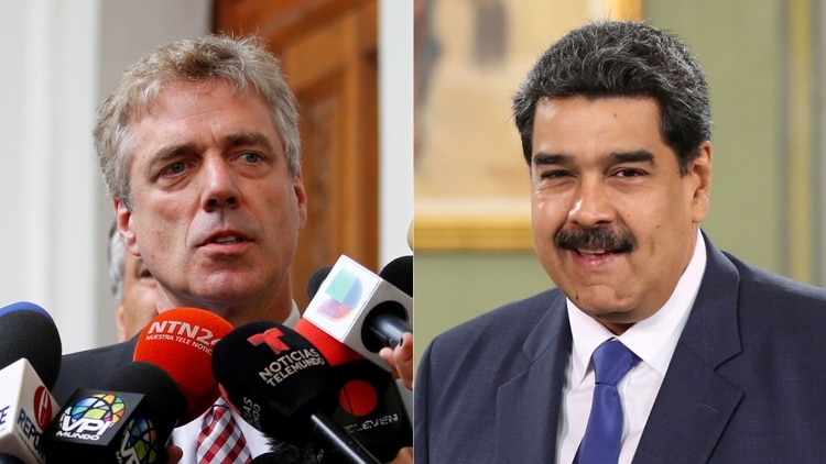 El embajador alemán Daniel Martín Kriener , y Nicolás Maduro (Reuters)