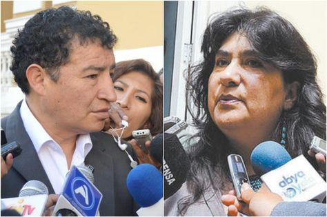 El presidente de la Cámara Diputados, Víctor Borda, y la diputada de Unidad Demócrata (UD), Jimena Costa.