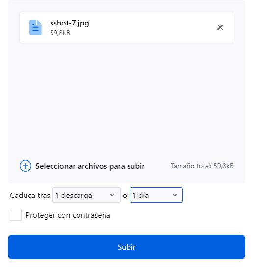 Enviar archivos con Firefox Send