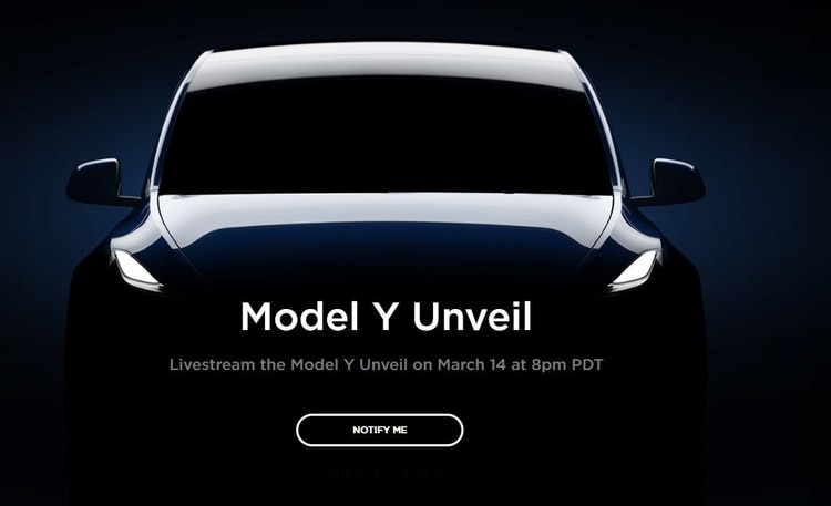 Este nuevo modelo será similar a la parte frontal del automóvil del vehículo X. Foto: captura de pantalla de la página de Tesla)