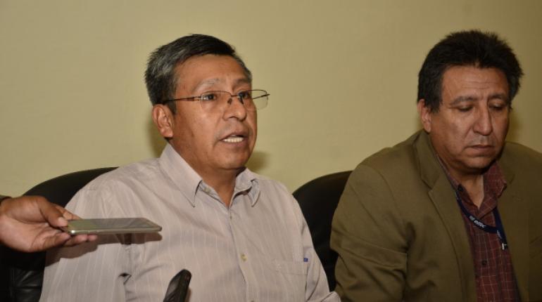 Representantes de Elfec en conferencia de prensa | Pablo Rivera