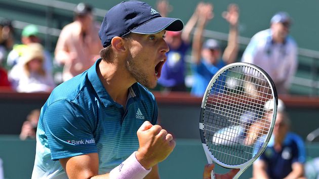 Thiem conquistó su primer Masters 1000 tras vencer a Federer en la final de Indian Wells