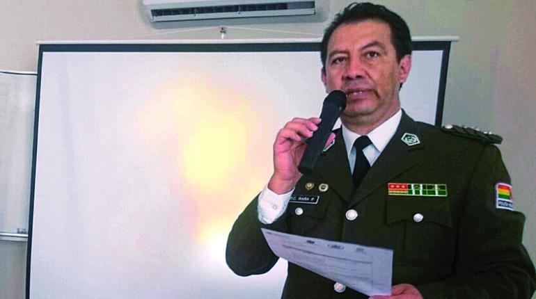 El excomandante de la Policía de Oruro Rommel Raña. | Foto: El Periódico