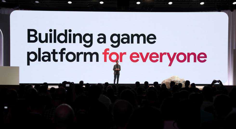 El director general de Google, Sundar Pichai, en la presentaciÃ³n de Stadia en San Francisco.
