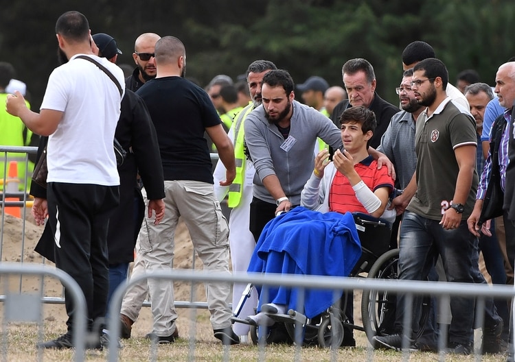 Zead Mustafa, durante el funeral de su padre Khaled y de su hermano Hamza Mustafa (AAP Image/Mick Tsikas/via REUTERS)
