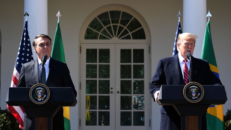 Jair Bolsonaro y Donald Trump. (AFP)
